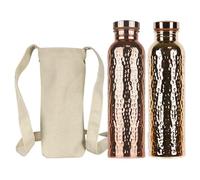 Bottiglia di rame - Bottiglia d'acqua in rame isolata a prova di perdite da 27 Oz, portatile per l'idratazione, palestra, lavoro, campeggio, sport, viaggi quotidiani