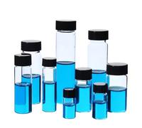 Bottiglia di reagente in vetro, Fiala for campioni in vetro medicinale trasparente, flacone for reagenti da laboratorio, fiale for medicinali da 2 ml a 60 ml(60ml 10pcs)