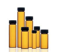 Bottiglia di reagente in vetro, Flacone di reagente con sigillo in vetro marrone, fiale con tappo a vite in plastica, 3 ml-50 ml(50ml 10pcs)