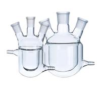 Bottiglia di reazione a tre colli in vetro borosilicato | Dimensioni multiple, esperimento di laboratorio: controllo della temperatura(2000ml 29x24x24)