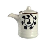 Bottiglia di salsa di soia stile giapponese Bottiglia di aceto in ceramica Bottiglia di salsa di soia Dispenser bottiglia di condimento per sushi bar Izakaya Ristorante giapponese, 180ml