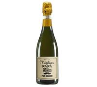 Bottiglia di spumante dolce Asti DOCG con etichetta personalizzata - Idea regalo esclusiva e originale per uomo, festa del Papà, festa del Nonno, nuova nascita, compleanno e Natale. (Baffi)