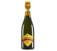 Bottiglia di spumante dolce Asti DOCG con etichetta personalizzata - Idea regalo esclusiva e originale per uomo, festa del Papà, festa del Nonno, nuova nascita, compleanno e Natale. (Eroe)