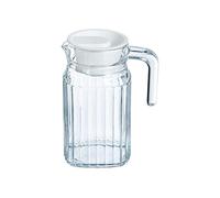 Bottiglia di succo Materiale acrilico Bottiglia d'acqua a strisce trasparenti Elegante brocche di plastica riutilizzabili per succhi di frutta frullati tè latte Kombucha bevande fatte in casa