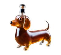 Bottiglia di vetro per bevande a forma di bassotto per alcol per bevande - Decorazione statua di animali, dispenser per vino mensola per matrimonio, compleanno, inaugurazione della casa