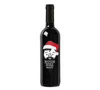Bottiglia di Vino IGT Toscana Rosso personalizzato per lui - Idea regalo esclusiva e originale per uomo, festa del Papà, festa del Nonno, nuova nascita, compleanno e Natale. (0,75L, Babbo Natale)