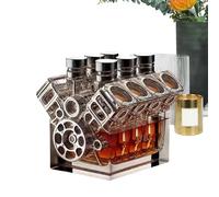 Bottiglia di vino V8, contenitore divertente unico nel suo genere, design ispirato al motore V8, resina di alta qualità, decanter e decorazione, ideale per spazi domestici, grotte degli uomini, spazi