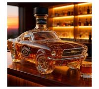 Bottiglia di whisky a forma di auto, decanter in vetro creativo 3D con tema auto, decanter per vino in cristallo, regali per uomo(Style D)
