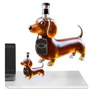 Bottiglia di whisky a forma di bassotto, contenitore decorativo per statue di animali, contenitore per liquori, inaugurazione della casa, matrimonio, vino per papà, marito, padre