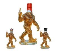 Bottiglia di whisky Bigfoot, bicchiere da whisky dalla forma intagliata, adatto for ristoranti di campagna, hotel, baite e bar (corona)(Red)