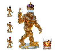 Bottiglia di whisky Bigfoot, regalo for gli amanti del Bigfoot, decanter for vino, perfetto for bar di campagna, locande e decorazioni for baite (extra large)(A-King)