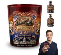 Bottiglia di whisky commemorativa per il 250° anniversario degli Stati Uniti - America 1776-2026 "Decanter We The People Heritage | Regalo patriottico per la festa del papà per liquori scotch bourbon
