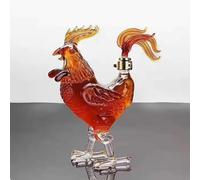 Bottiglia di whisky da 1000 ml, decanter in vetro con incisione 3D a forma di animale divertente, dispenser per liquori, soffiato a mano, a prova di perdite(1)