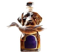 Bottiglia di whisky, decanter per bicchieri da vino, bottiglia di whisky in con segugio, contenitore ermetico per alcol, statuetta per cani, decorazione per la casa per brandy, bourbon, vodka