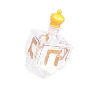 Bottiglia di whisky decorativa funzionale per Hanukkah con lettere ebraiche dorate, ideale per decorazioni natalizie e oggetti da collezione, decanter in vetro con lettere ebraiche dorate in rilievo