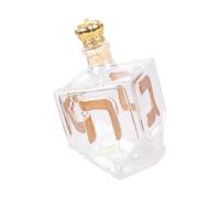 Bottiglia di whisky decorativa funzionale per Hanukkah con lettere ebraiche dorate, ideale per decorazioni natalizie e oggetti da collezione, decanter in vetro con lettere ebraiche dorate in rilievo