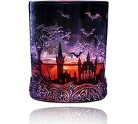 Bottiglia di whisky in stile pozione magica, decanter gotico per elisir di vampiro, per vino, whisky, Halloween, regalo unico per collezionisti (bicchiere da vino)