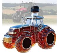 Bottiglia di whisky in vetro semi camion, bottiglia di whisky con trattore semi-camion, decanter in vetro di alta qualità, regalo per gli appassionati di fattoria e camion, divertente decorazione per