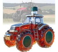 Bottiglia di whisky in vetro semi camion, bottiglia di whisky con trattore semi camion, decanter in vetro di alta qualità, regalo per gli appassionati di fattoria e camion, divertente decorazione per