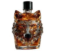 Bottiglia di whisky lupo scultura tazza di vino estetica oggetto da collezione lupo bottiglia di vetro per cocktail whisky viaggio