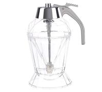 Bottiglia Dispenser Di Miele Trasparente, Contenitore Di Sciroppo D'acero 8 Oz, Versatore Di Sciroppo A Pressione Con Coperchio A Supporto, Elegante Vaso Di Miele Da Cucina Per Olio Di Condimento Di S