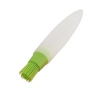 Bottiglia dispenser per olio con pennello, contenitore per olio in silicone con pennello, contenitore per olive e contenitore con imbastitura in silicone per condimenti per insalata, cottura al forno