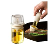 Bottiglia dispenser per olio d'oliva, dispenser 2 in 1 per salse, bottiglia dosatrice per olio da frittura con pennello in silicone, per cucina, barbecue, aceto, friggitrice, salsa, grigliare a casa