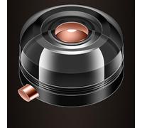 Bottiglia dosatrice per condimenti con base magnetica, shaker per sale e pepe, dispenser per spezie con uscita quantitativa attivata a pressione, trasparente, L (nero)