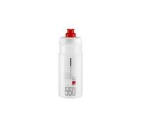 Bottiglia da bici Elite Jet 550 ml chiara/rossa con logo (550 ml)