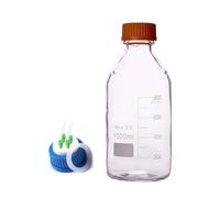 Bottiglia for la conservazione dei reagenti in vetro borosilicato con tappo a vite GL45 a 4 fori - Capacità da 100 ml a 20000 ml(500ml)