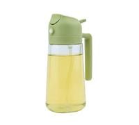 Bottiglia For Olio Da Cucina Multifunzionale Da 470 Ml Con Spruzzatore For Olio In Vetro 2 In 1 For Barbecue, Cottura E Arrostimento(Green-600ml)