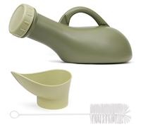 Bottiglia for urina anti-rovesciamento unisex: orinatoi portatili for donne e uomini con tappo a vite, imbuto for urina femminile, contenitore for bottiglie di plastica for letto, auto, viaggio, toile