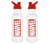 Marvel Bouteille d'eau en métal (design logo) 700 ml - Cadeau Marvel pour hommes