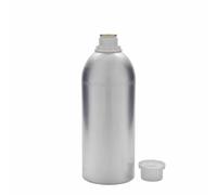 Bottiglia in alluminio da 1100 ml, metallo, argento, bocca: DIN 32