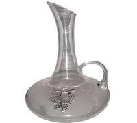 Bottiglia in cristallo con manico grappolo d'uva per decanter vino da tavola cas