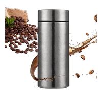 Bottiglia in Titanio - Mini Termica a Prova di Perdite per Bevande Calde & Fredde | Bicchiere Termico Portatile 200ml in Titanio Puro, Antibatterico, Leggero e Durevole, Ideale per Campeggio, Escursio