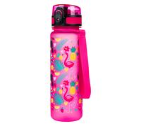 Baagl Borraccia per bambini, a prova di perdite, 500 ml, per la scuola e lo sport, in Tritan (fenicotteri)