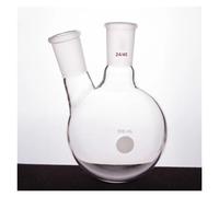Bottiglia inclinata a due colli con pareti spesse, forma obliqua del pallone a due colli, capacità 500 ml, vetro borosilicato, F41(500mL-F419509)