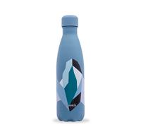 Qwetch - Bottiglia isolata in acciaio inox Altitude - Blu Denim - 500ml - 24h fredda e 12h calda - impermeabile, senza BPA e riutilizzabile - per lo sport, i viaggi e l'ufficio