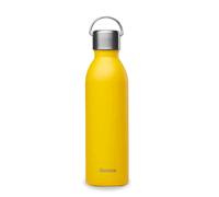 Qwetch - Borraccia Termica Active 1 L Giallo Curry - Bottiglia termica in Acciaio Inox 90% Riciclato - Mantiene freddo per 24 ore e caldo per 12 ore - Senza perdite & senza BPA - Con ansa ergonomica