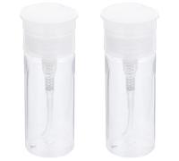 Bottiglia Liquidi da Viaggio 100ml Petg a Pompa, 2 Pezzi | Dosatore a Pressione, Formato 3, 4 Fl Oz, Leggero, per Borsa e Bagno, Ricaricabile, senza Perdite