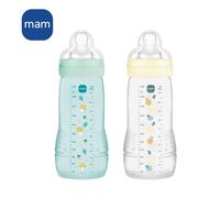 Bottiglia MAM Easy Active 330 ml Pack 2 Ice Pearl Tettarella SkinSoft