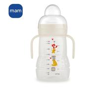 Bottiglia MAM Transition Trainer 220ml Verde SkinSoft Manici Ergonomici
