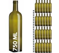 BOTTIGLIA MARASCA in VETRO UVAG VERDE per OLIO LIQUORE 750 ml con TAPPO DOSATORE