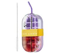 Bottiglia Nomade Con Ghiaccioli | Bottiglia 2 in 1 Portatile Riutilizzabile,Vassoio Per Ghiaccio Senza Contatto,Casa Ufficio Viaggi All'aperto Campeggio Escursionismo Aperitivo