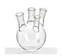 Bottiglia obliqua a quattro colli con pareti spesse, forma obliqua del pallone, capacità 1000 ml, vetro borosilicato,(1000mL-F2240044)