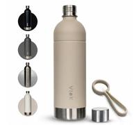 Bottiglia per Aarke Carbonator 3 & 2 e Smeg SKC01, compatibile con Brita SodaOne, Sodapop Cooper e Philips GoZero - bottiglia di ricambio in acciaio inox 1,3 L per gasatore d’acqua (1, Sand)