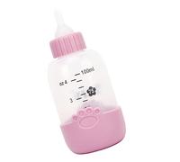 Bottiglia per Allattamento per Animali Domestici Bottiglia per Latte per Animali Domestici Trasparente Portatile per Cuccioli (Rosa)
