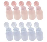 Bottiglia per Bagnoschiuma da Viaggio 100ml in Plastica, 10 Pezzi | Coperchio a Ribalta, Presa Antiscivolo, Finitura Opaca, Rosa e Blu, per Doccia e Campeggio