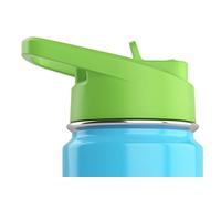 Bottiglia per bambini in acciaio inox doppia parete (Coperchio Verde)